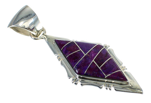 Sterling Silver Magenta Turquoise Southwest Pendant MX62538